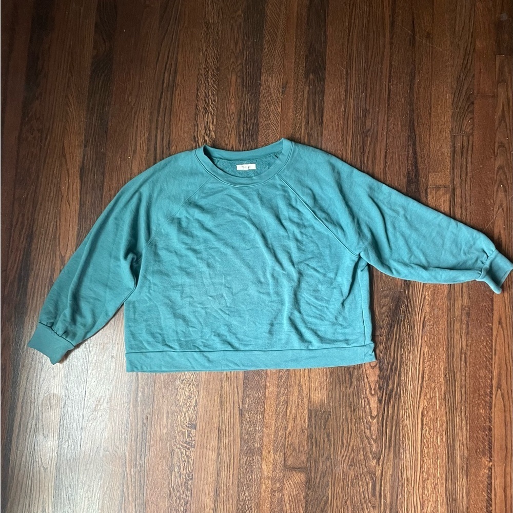 Madewell green pullover sweatshirt